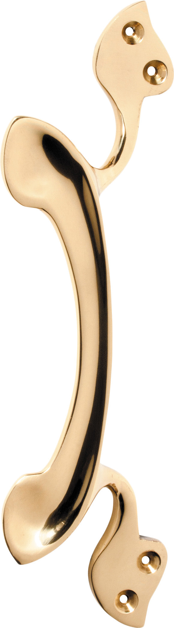 Offset Nouveau Pull Handle Polished Brass / H225xW75xP35mm