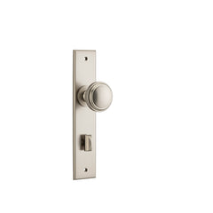 Paddington Knob - Chamfered Backplate Satin Nickel / Brass