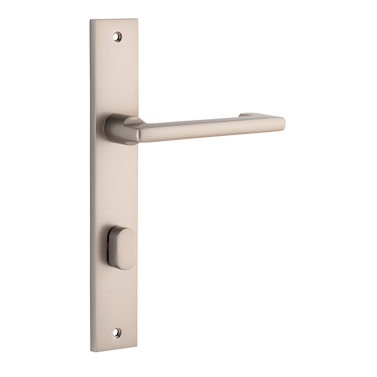 Baltimore Return Lever - Rectangular Backplate Satin Nickel / Solid Brass