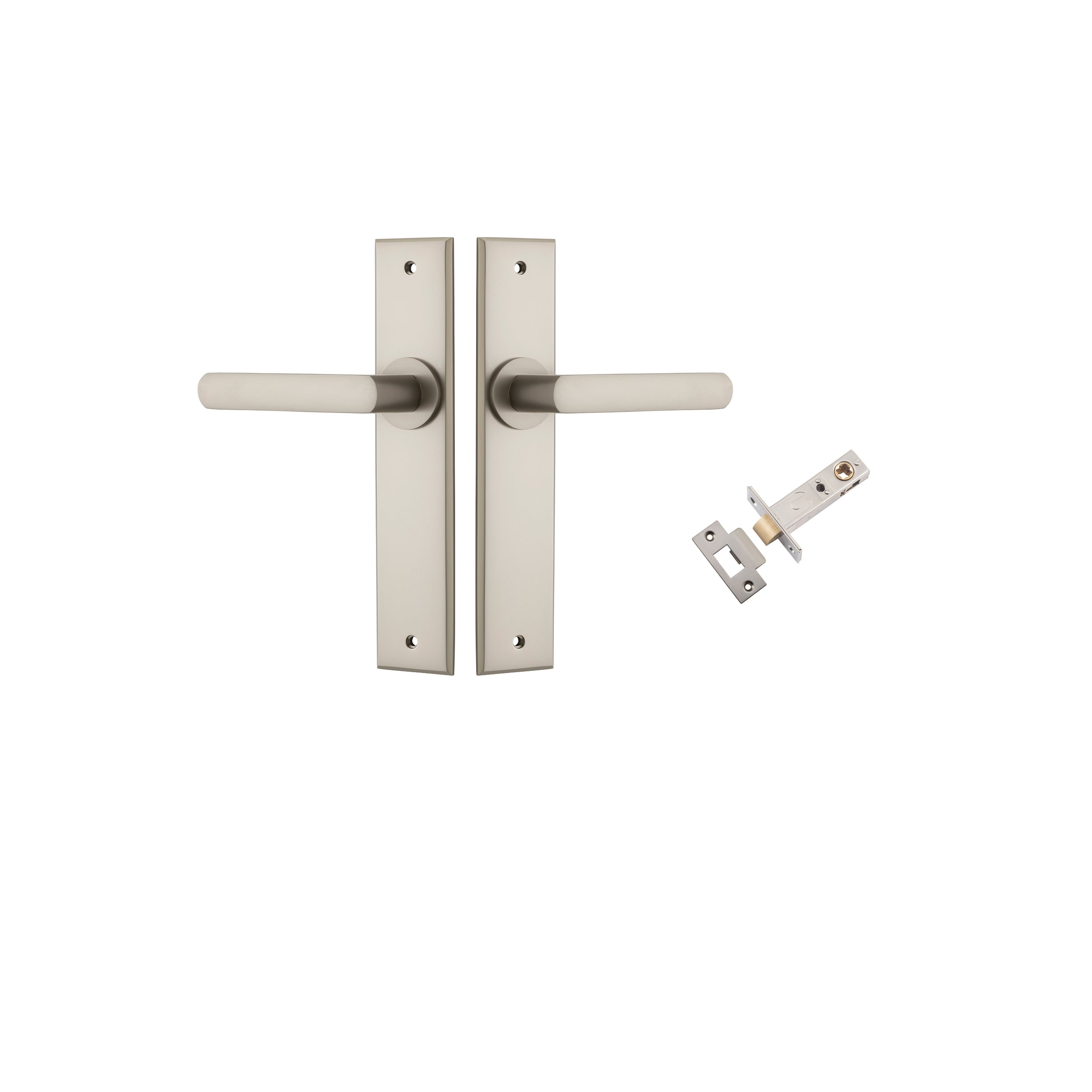 Osaka Lever - Chamfered Backplate Passage Kit Satin Nickel / Solid Brass