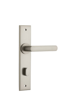 Osaka Lever - Chamfered Backplate Satin Nickel / Solid Brass