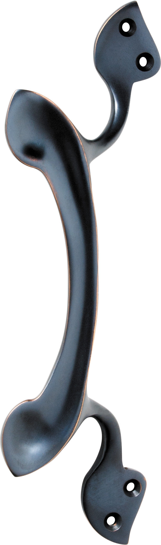 Offset Nouveau Pull Handle Antique Copper / H225xW75xP35mm