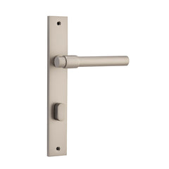 Helsinki Lever - Rectangular Backplate Satin Nickel / Solid Brass