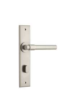 Helsinki Lever - Chamfered Backplate Satin Nickel / Solid Brass