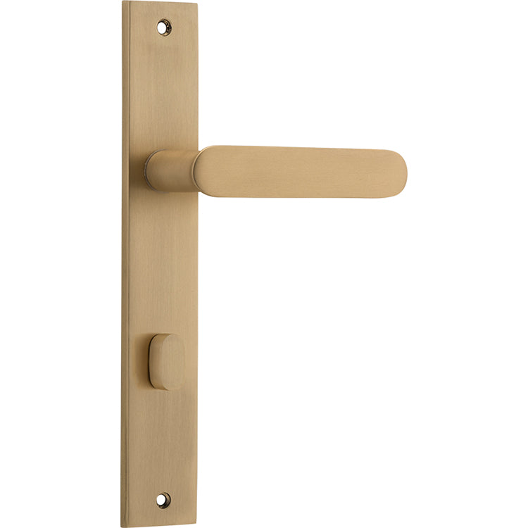 Bronte Lever - Rectangular Backplate Satin Brass