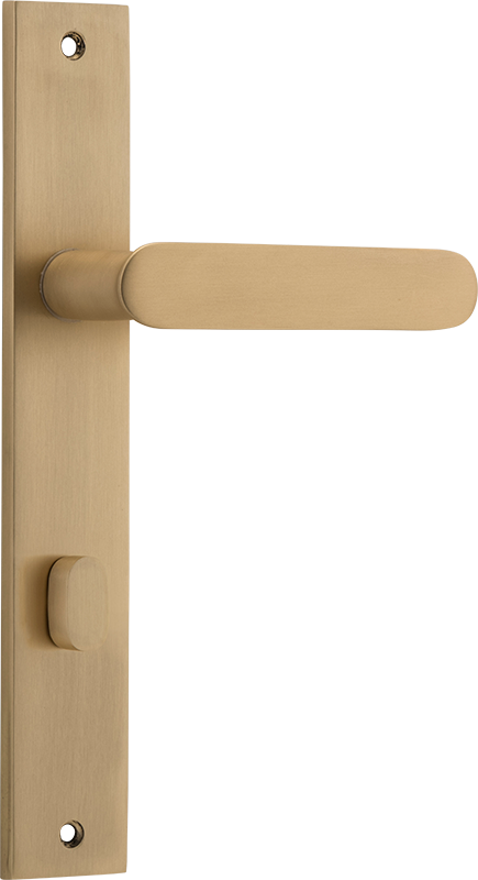 Bronte Lever - Rectangular Backplate Satin Brass