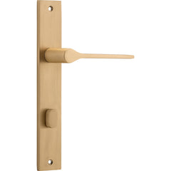 Como Lever - Rectangular Backplate Satin Brass
