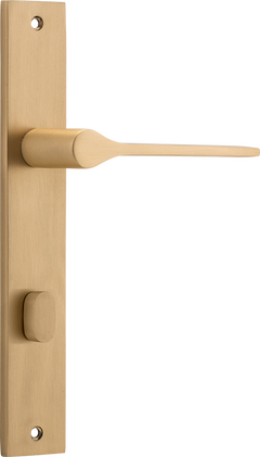 Como Lever - Rectangular Backplate Satin Brass