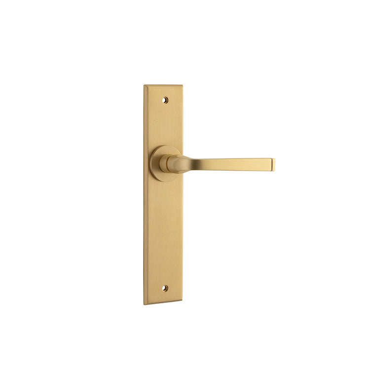 Annecy Lever - Chamfered Backplate (Handles Only) Satin Brass / Passage