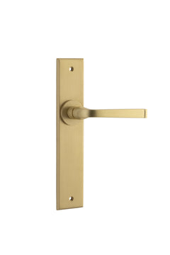 Annecy Lever - Chamfered Backplate (Handles Only) Satin Brass / Passage