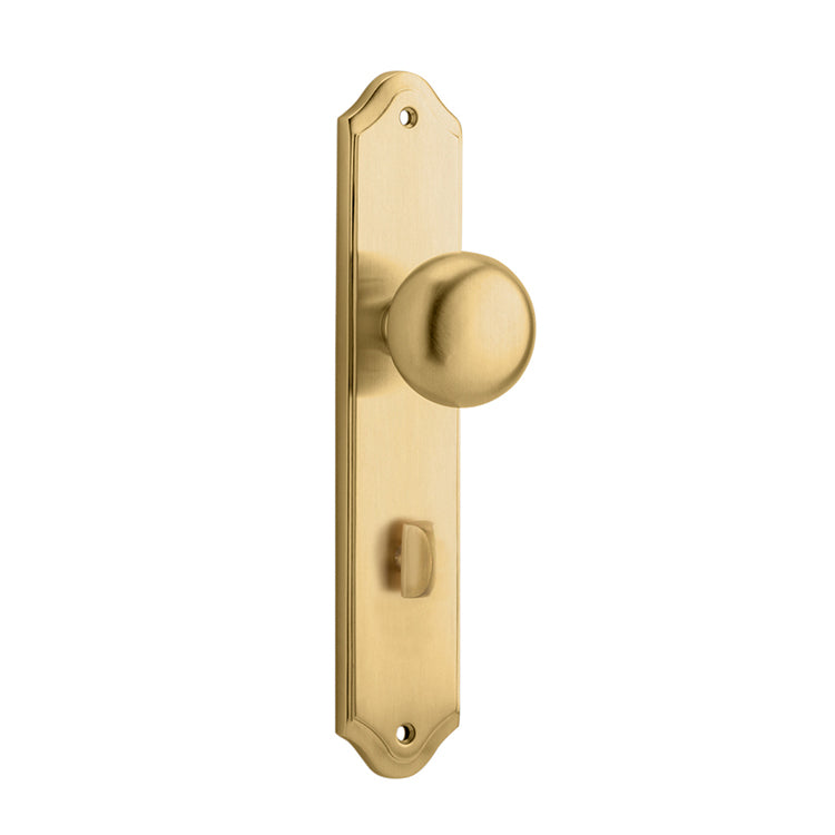 Cambridge Knob - Shouldered Backplate Satin Brass / Brass