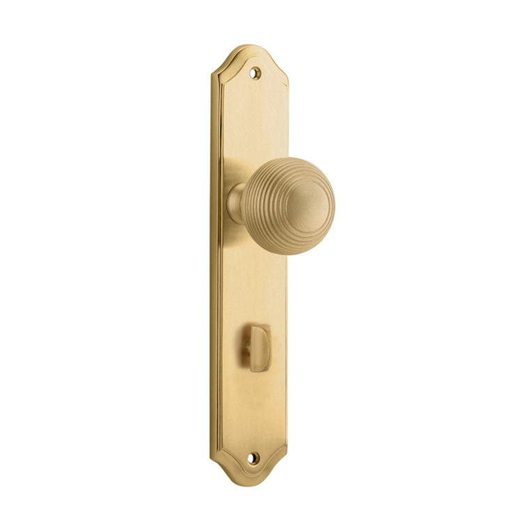 Guildford Knob - Shouldered Backplate Satin Brass / Brass