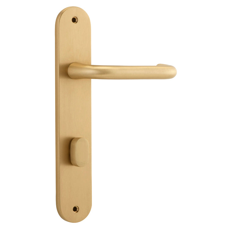 Oslo Lever - Oval Backplate Satin Brass / Solid Brass