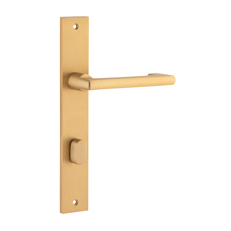 Baltimore Return Lever - Rectangular Backplate Satin Brass / Solid Brass