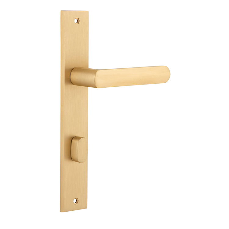 Osaka Lever - Rectangular Backplate Satin Brass / Solid Brass