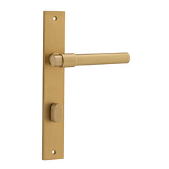 Helsinki Lever - Rectangular Backplate Satin Brass / Solid Brass