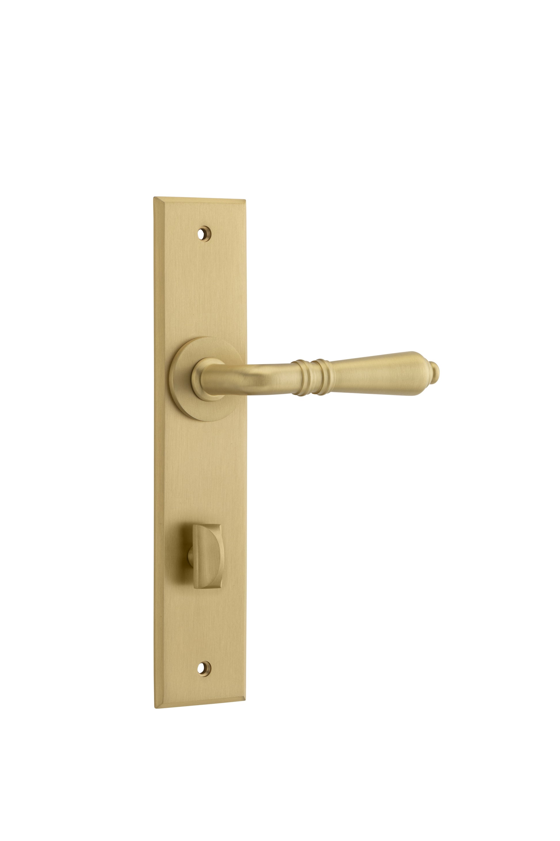 Sarlat Lever - Chamfered Backplate Satin Brass