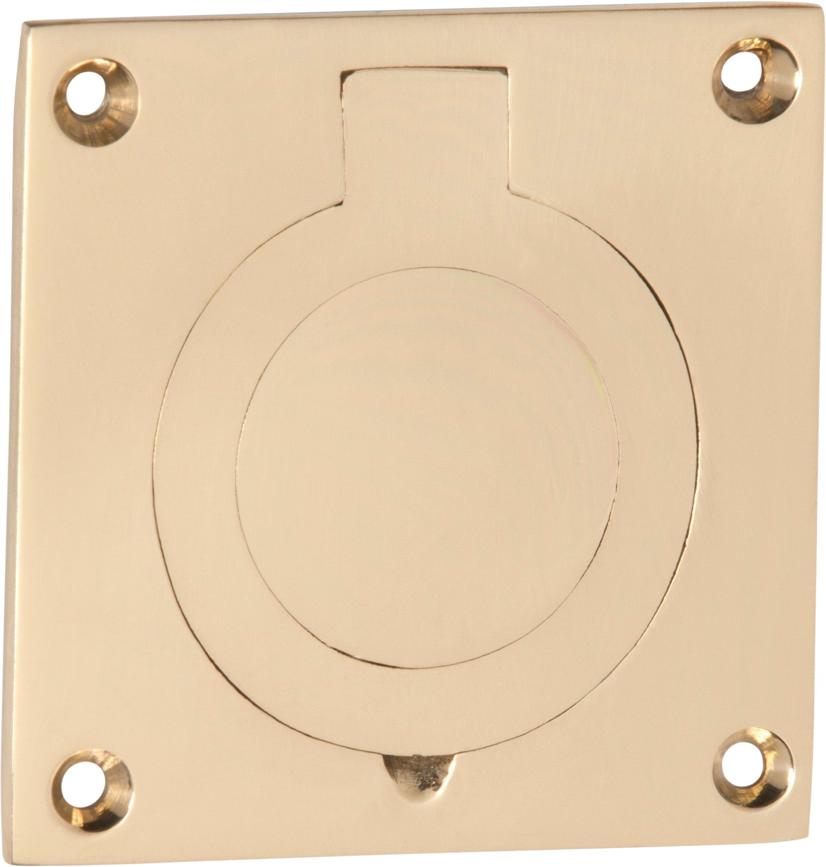Square Cellar Door Pull Polished Brass