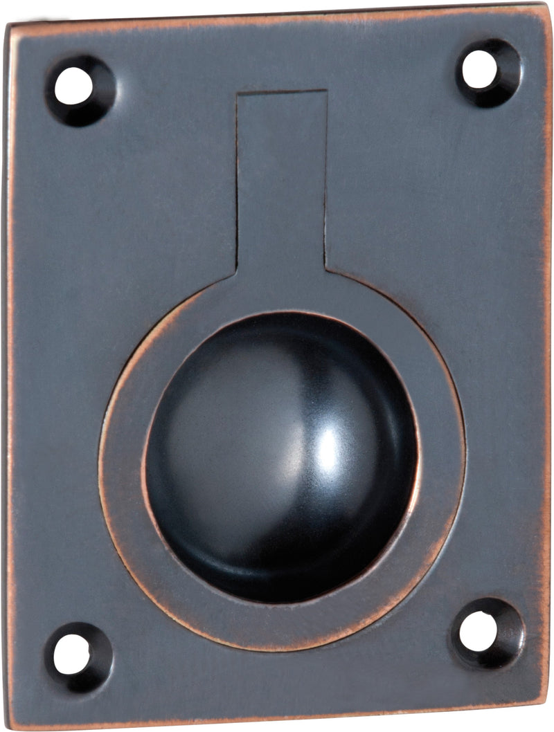 Ring Flush Pull Antique Copper