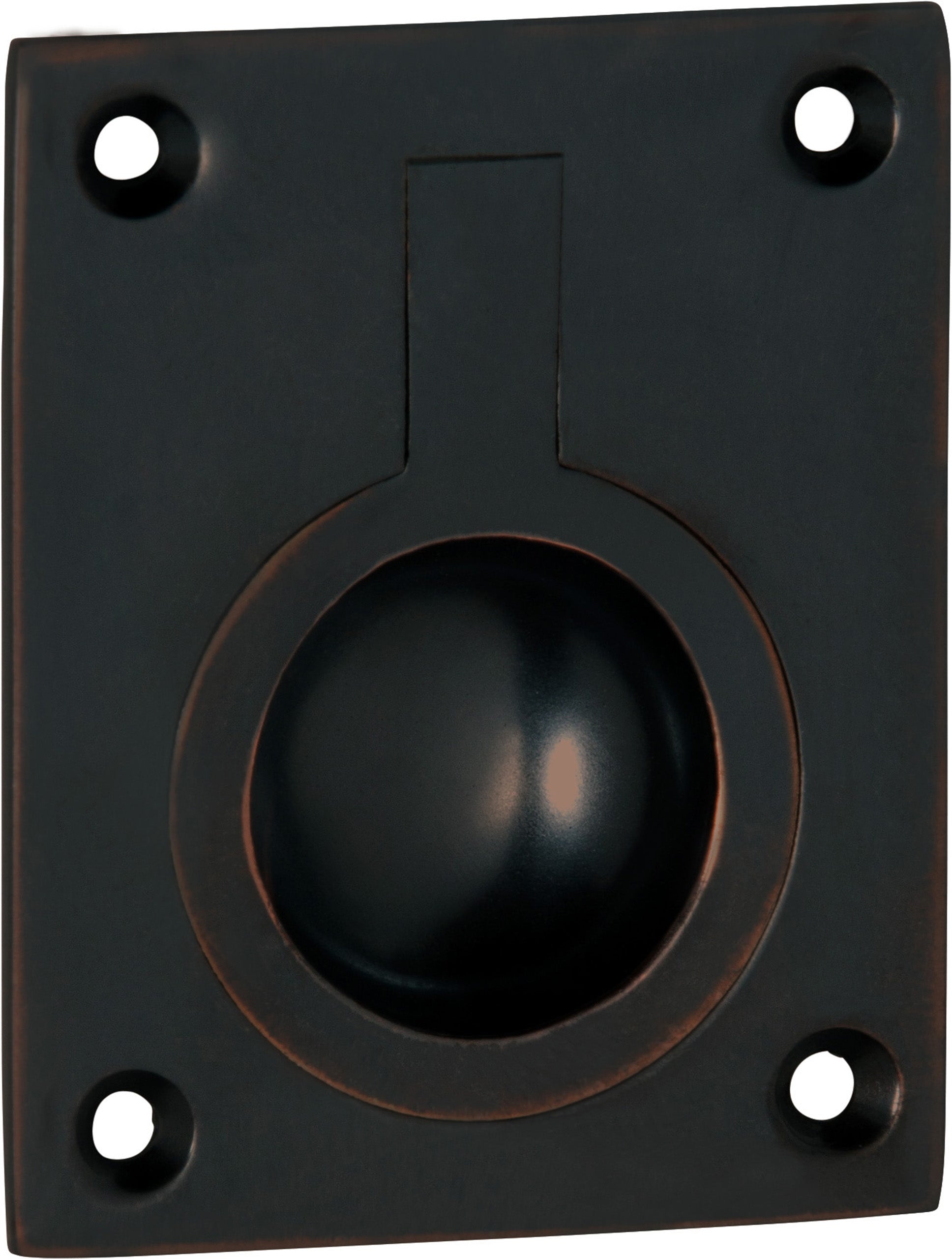 Ring Flush Pull Antique Copper