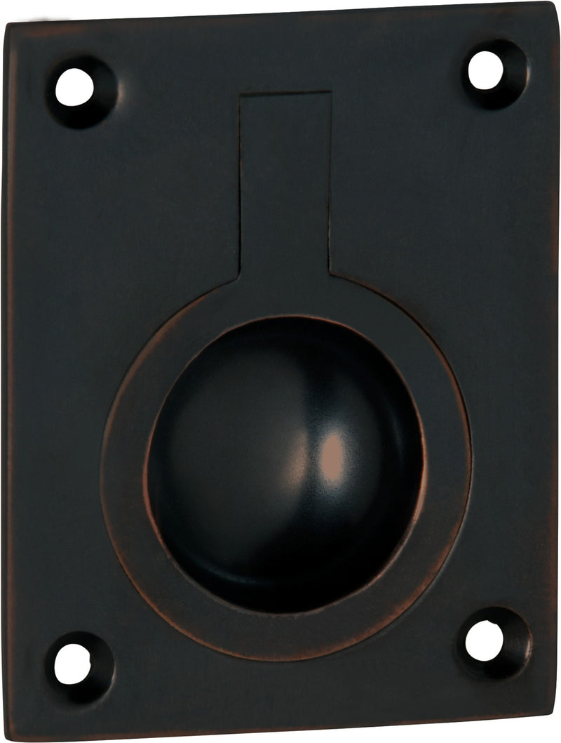 Ring Flush Pull Antique Copper