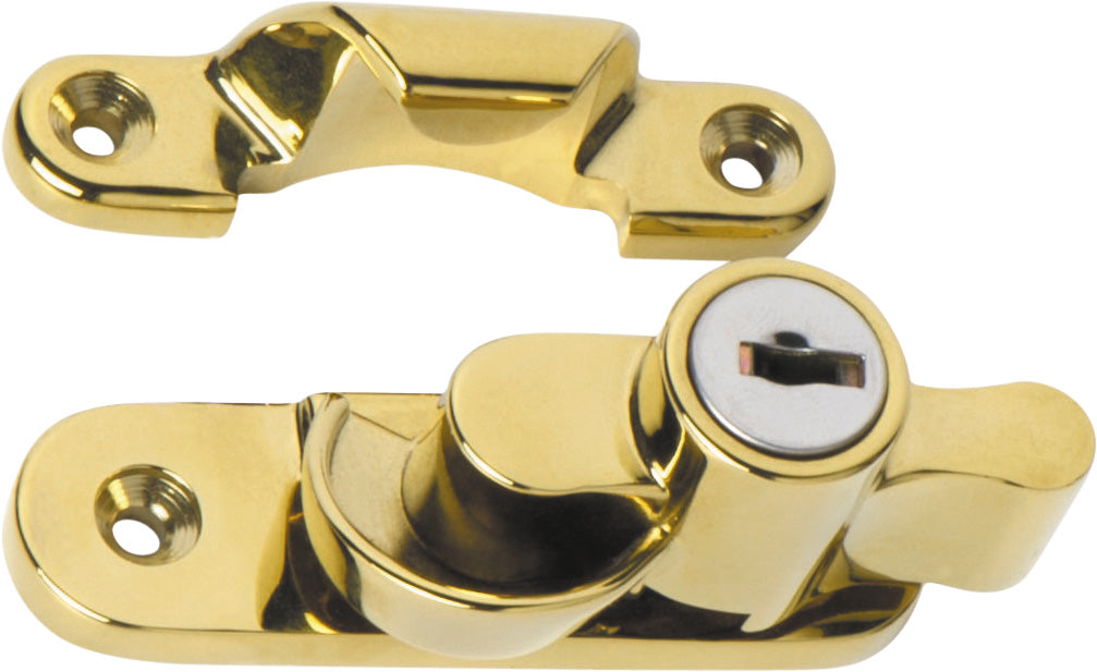 Key Operated Locking Sash Fastener Anti-tarnish Brass