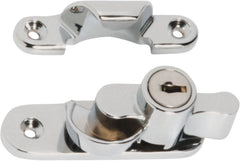 Key Operated Locking Sash Fastener Satin Chrome