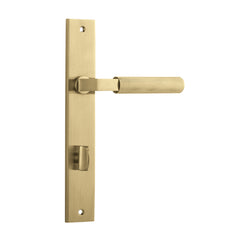 Brunswick Lever - Rectangular Backplate Brushed Gold PVD