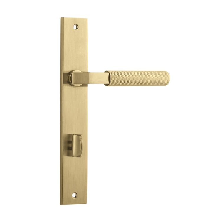 Brunswick Lever - Rectangular Backplate Brushed Gold PVD