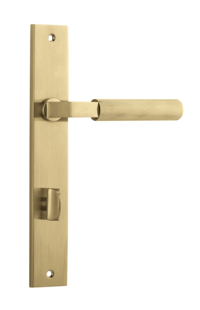 Brunswick Lever - Rectangular Backplate Brushed Gold PVD