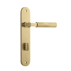 Brunswick Lever - Oval Backplate Brushed Gold PVD