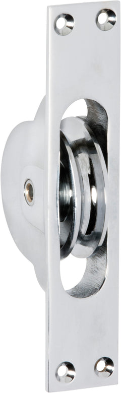 Sash Window Pulley Chrome Plated