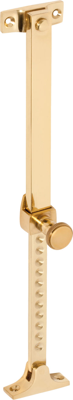 Telescopic Screw Down Casement Stay - L200-295mm Polished Brass
