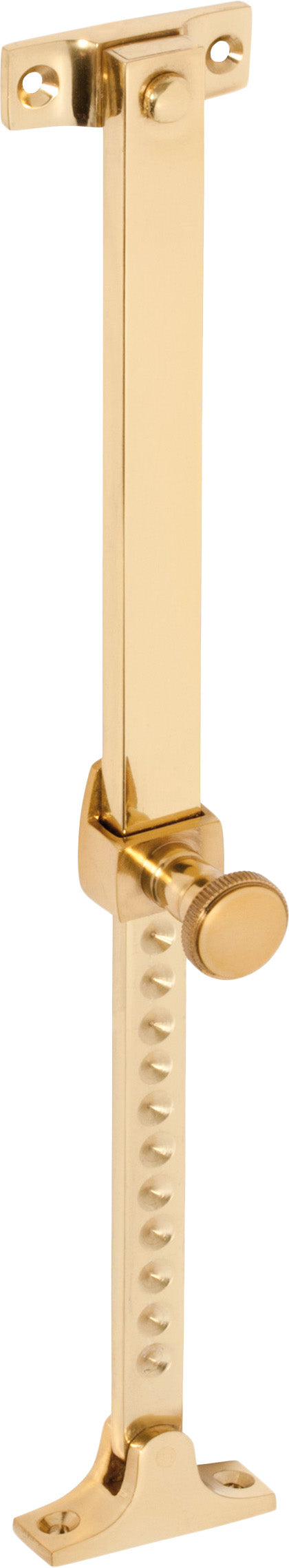 Telescopic Screw Down Casement Stay - L200-295mm Polished Brass