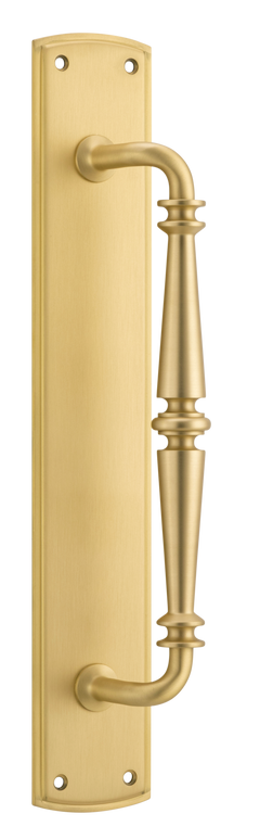 Sarlat Pull Handle on Backplate Brushed Gold PVD / Solid Brass
