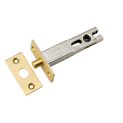 Privacy Bolt - Round - 70mm Backset Brushed Gold PVD / Solid Brass