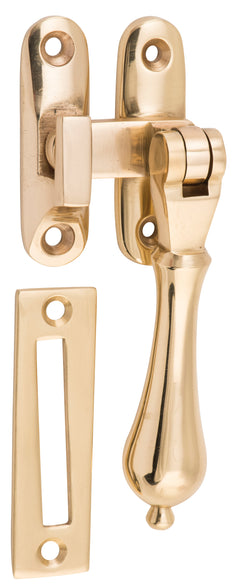 Teardrop Casement Fastener Polished Brass