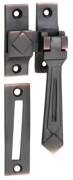 Deco Casement Fastener Antique Copper