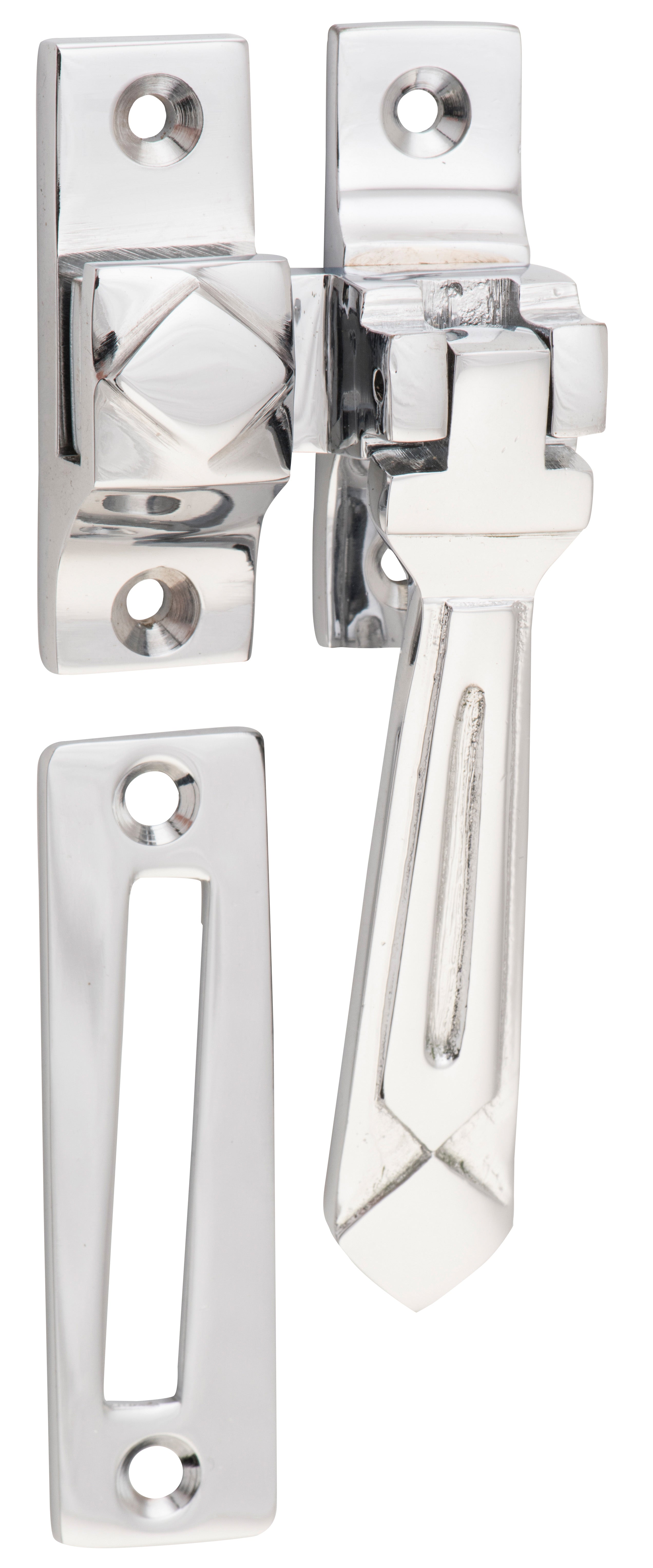 Deco Casement Fastener Chrome Plated
