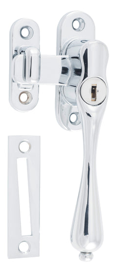 Locking Casement Fastener - Right Hand Chrome Plated