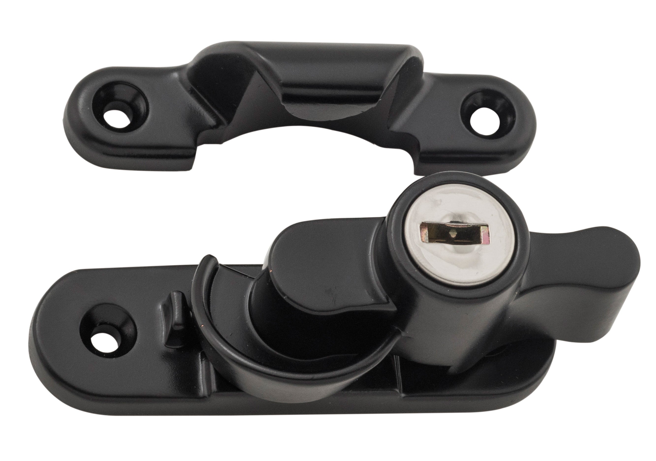 Key Operated Locking Sash Fastener Matt Black