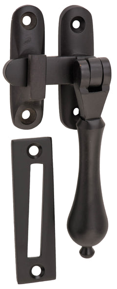 Long Throw Teardrop Casement Fastener Matt Black