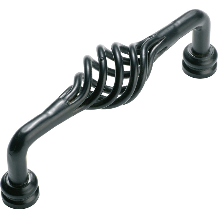 Wire Twist Cabinet D-Pull Handle Matt Black