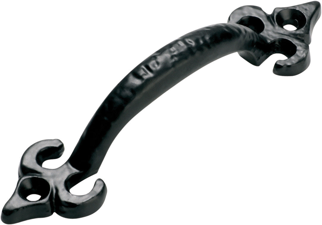 Fleur - de - lis Cabinet Pull Handle Matt Black