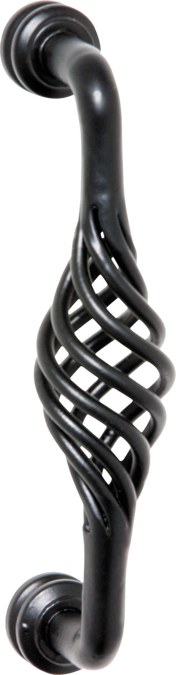 Iron Wire Twist Pull Handle Matt Black / L125xP50mm