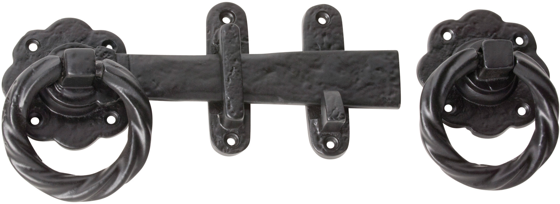 Gate Latch and Ring Matt Black