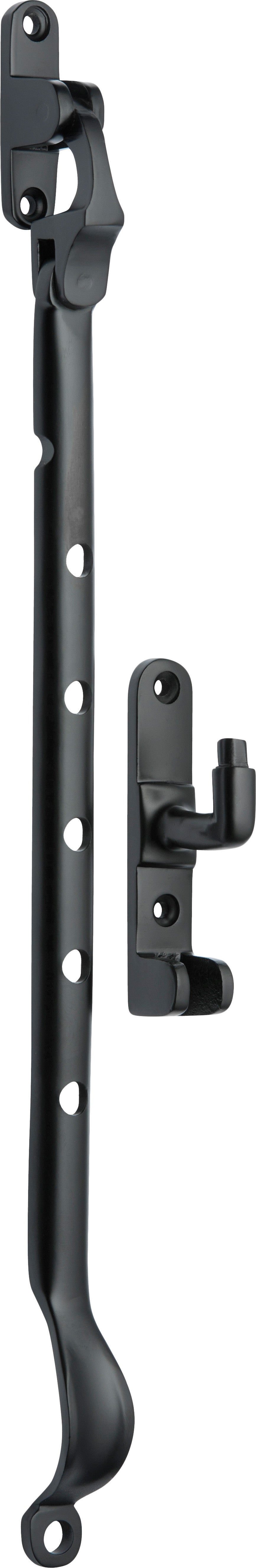 Sidemount Casement Stay - L300mm Matt Black