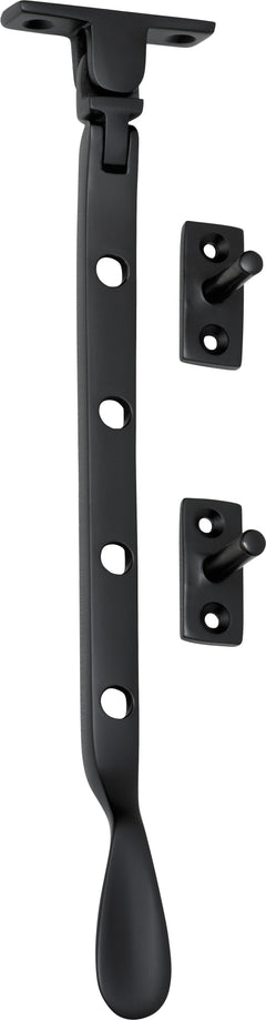 Base Fix Casement Stay Matt Black / L200mm