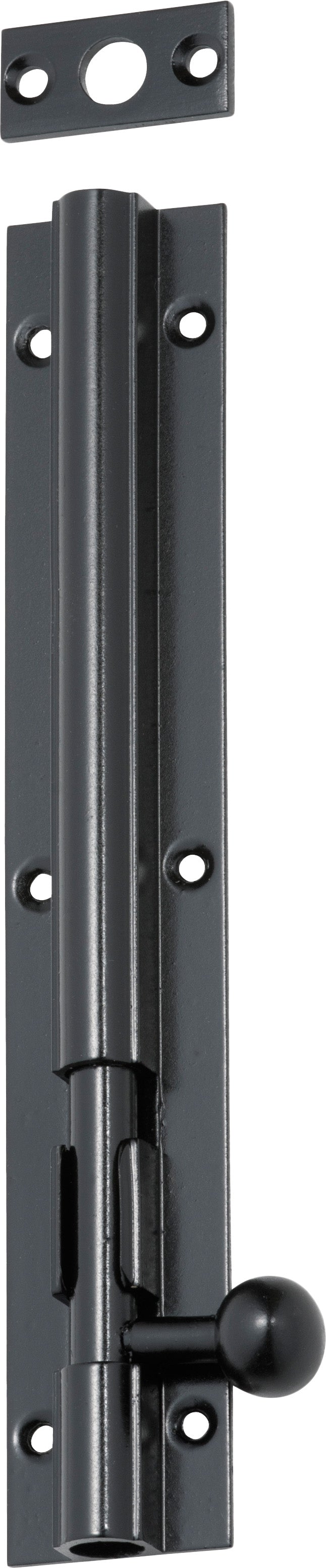 Barrel Bolt Matt Black / Long Throw L150mm