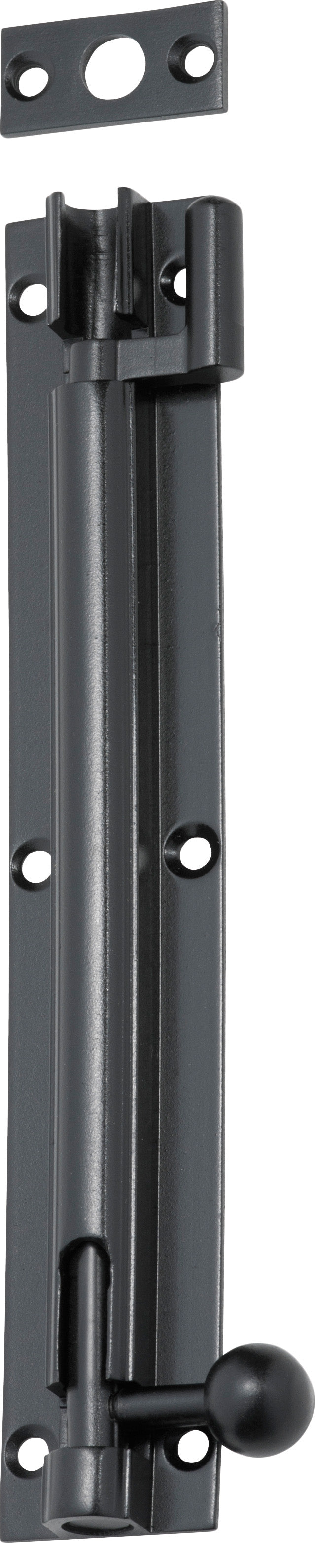 Barrel Bolt Matt Black / Offset  L150mm